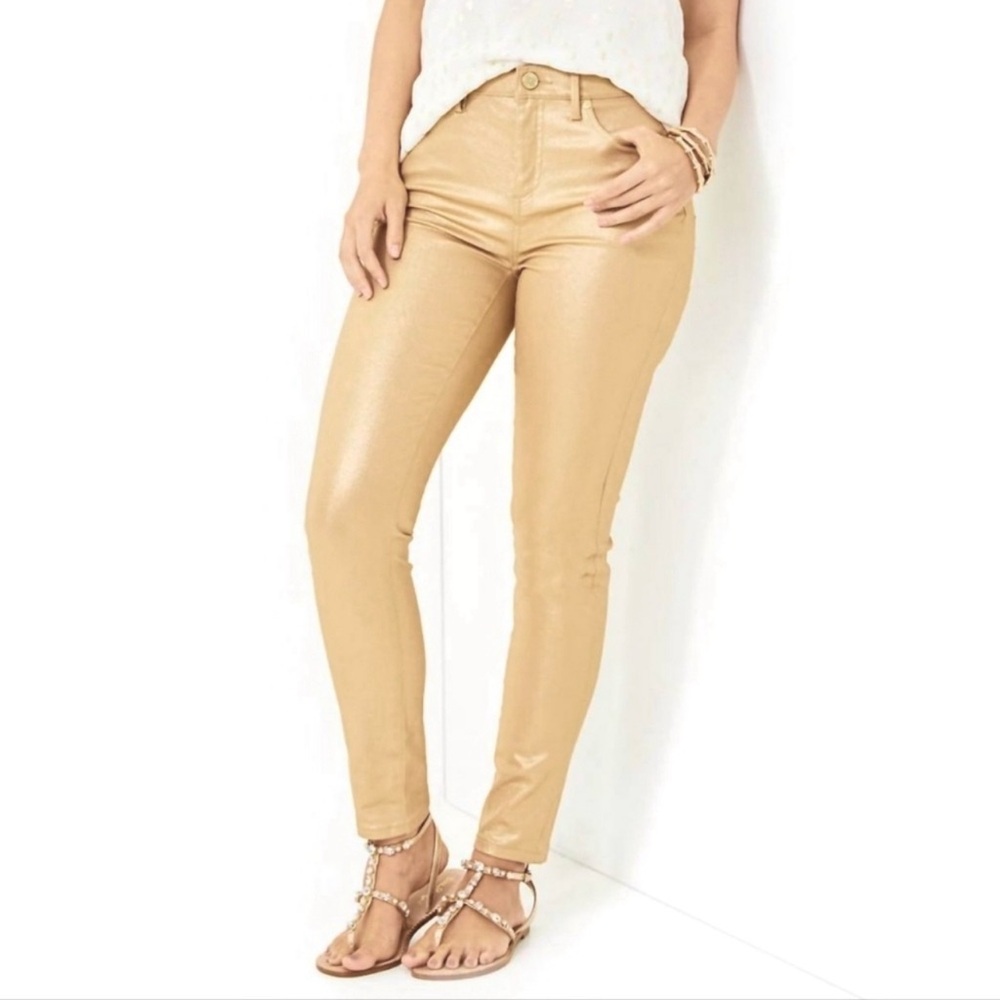Lilly Pulitzer Gold High Waisted Jeans Size 0